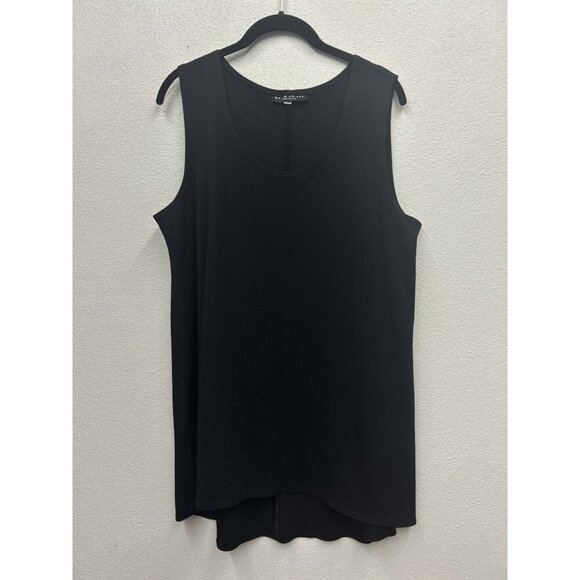 Bryn Walker Womens Black Sleeveless Tunic Tank/Dress Small Lagenlook Minimalist - Picture 2 of 6